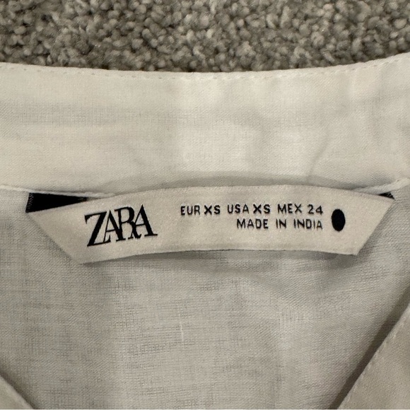 Zara Long Embroidered Blouse Oyster White Jellyfish Seahorse Bloggers Favorite - Picture 9 of 12